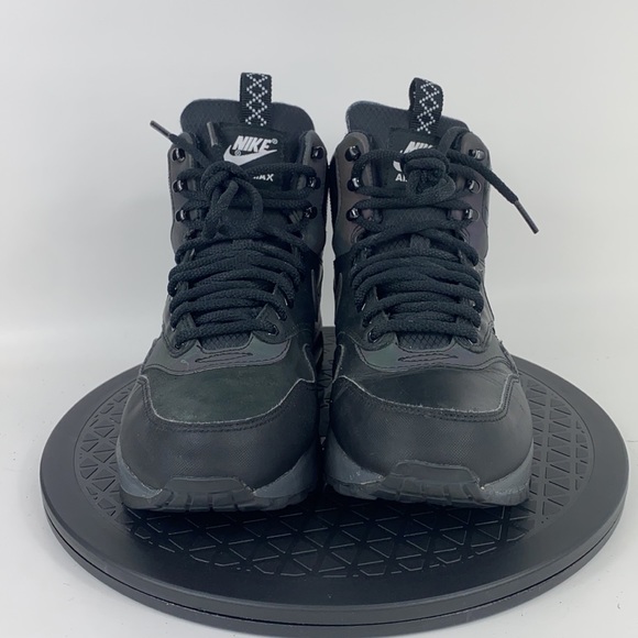 Nike Air Max 1 Mid Sneakerboot Black Water Repel 807307-001 Women’s Size 7 - Picture 8 of 14